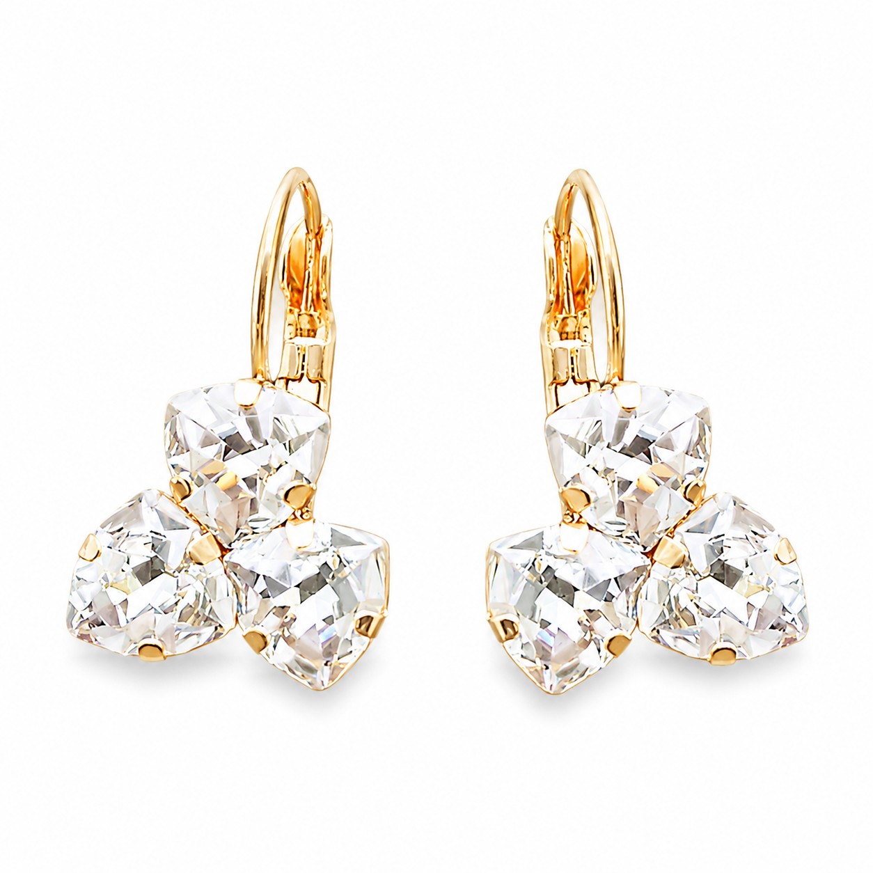 Auskarai „Bermuda Triangle III“ su Swarovski® kristalais