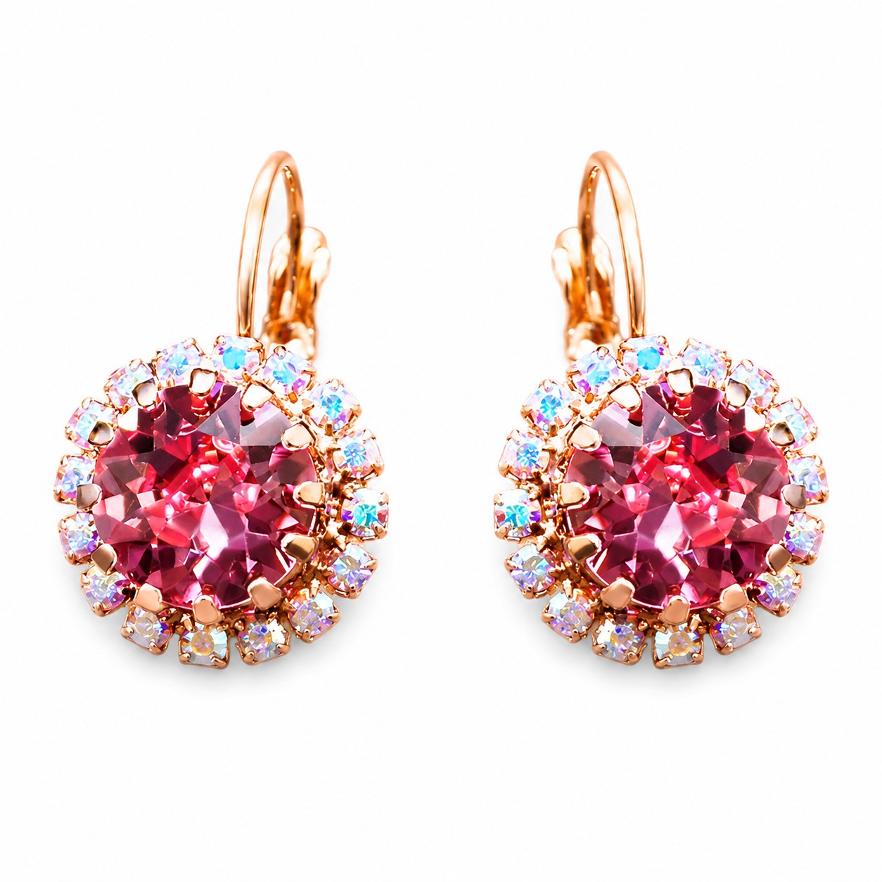 Auskarai „Clarice IX (Light Rose)“ su Swarovski® kristalais