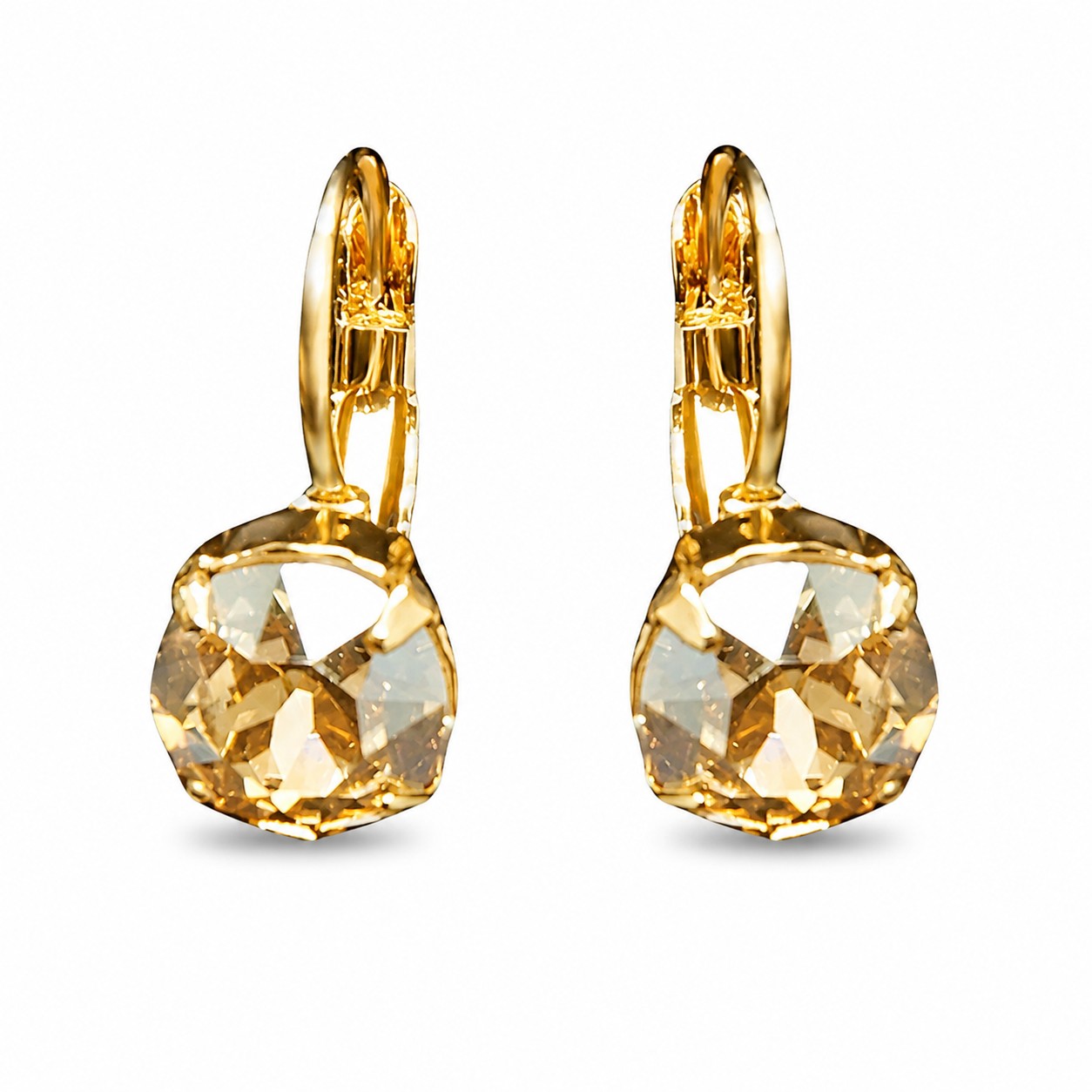Auskarai „Glory (Golden Shadow)“ su Swarovski® kristalais