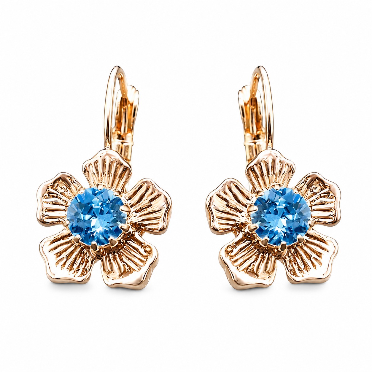 Auskarai „Colorful Splendor (Aquamarine Blue)“ su Swarovski® kristalais