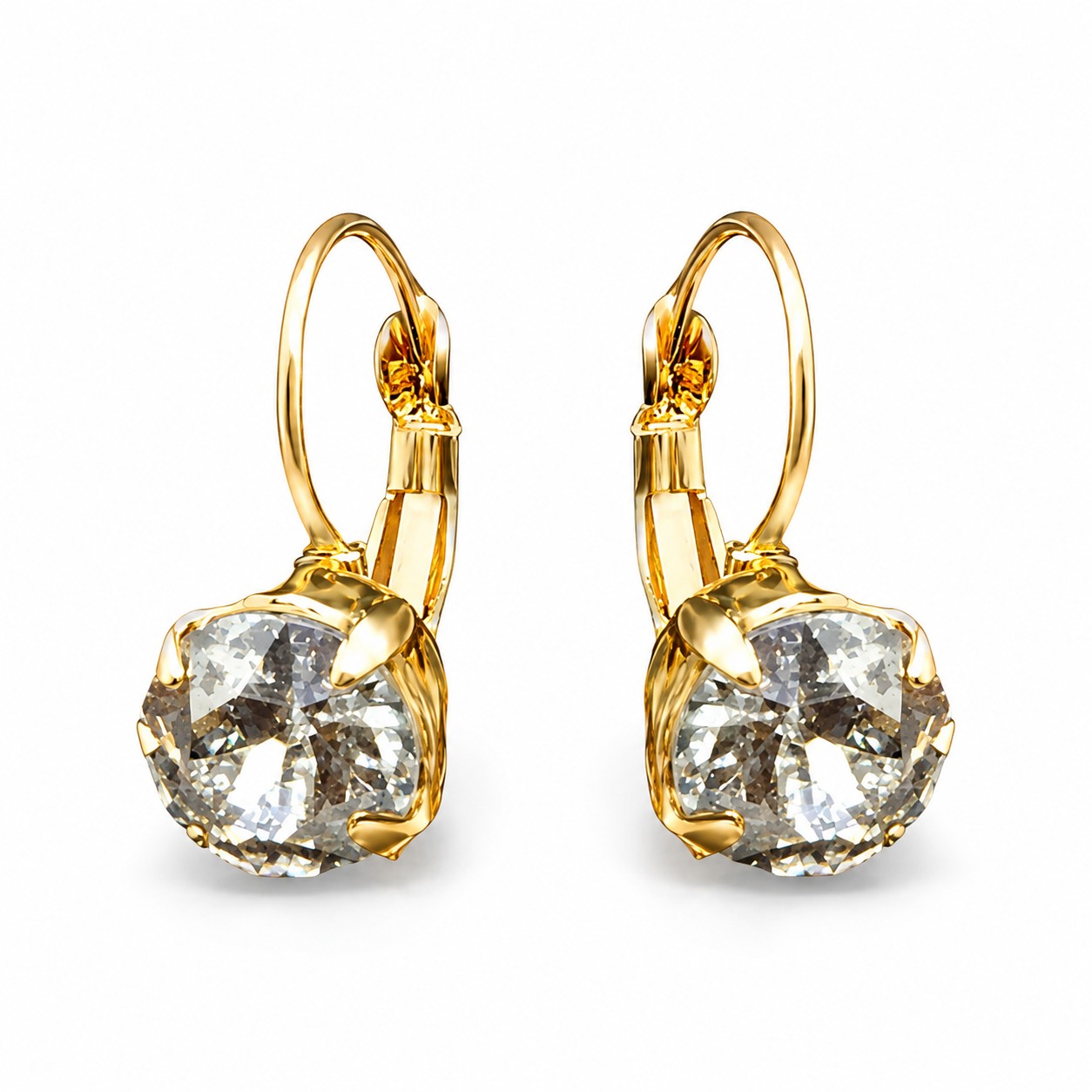Auskarai „Glory (Silver Patina)“ su Swarovski® kristalais