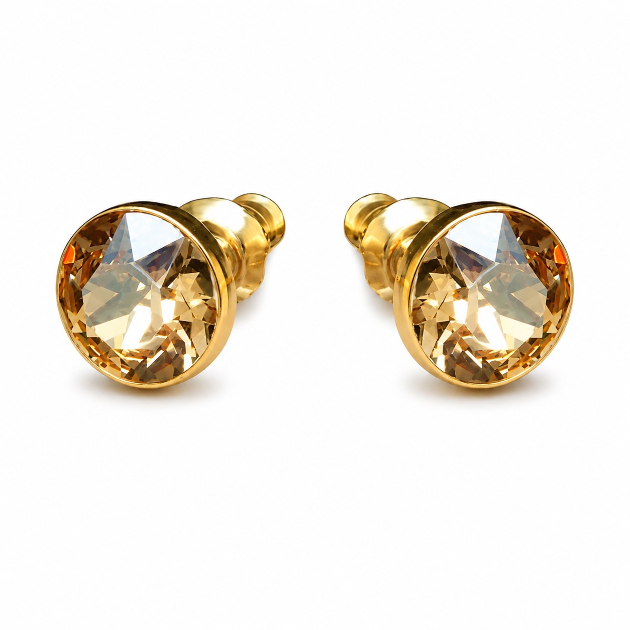 Auskarai „Classic (Golden Shadow)“ su Swarovski® kristalais
