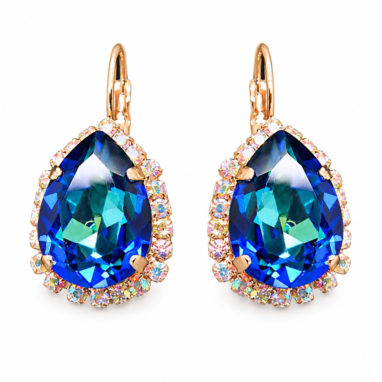 Auskarai „Celestial Drop III (Bermuda Blue)“ su Swarovski® kristalais