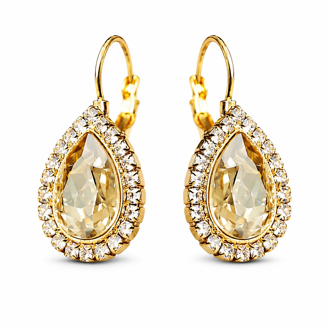 Auskarai „Celestial Drop (Golden Shadow)“ su Swarovski® kristalais