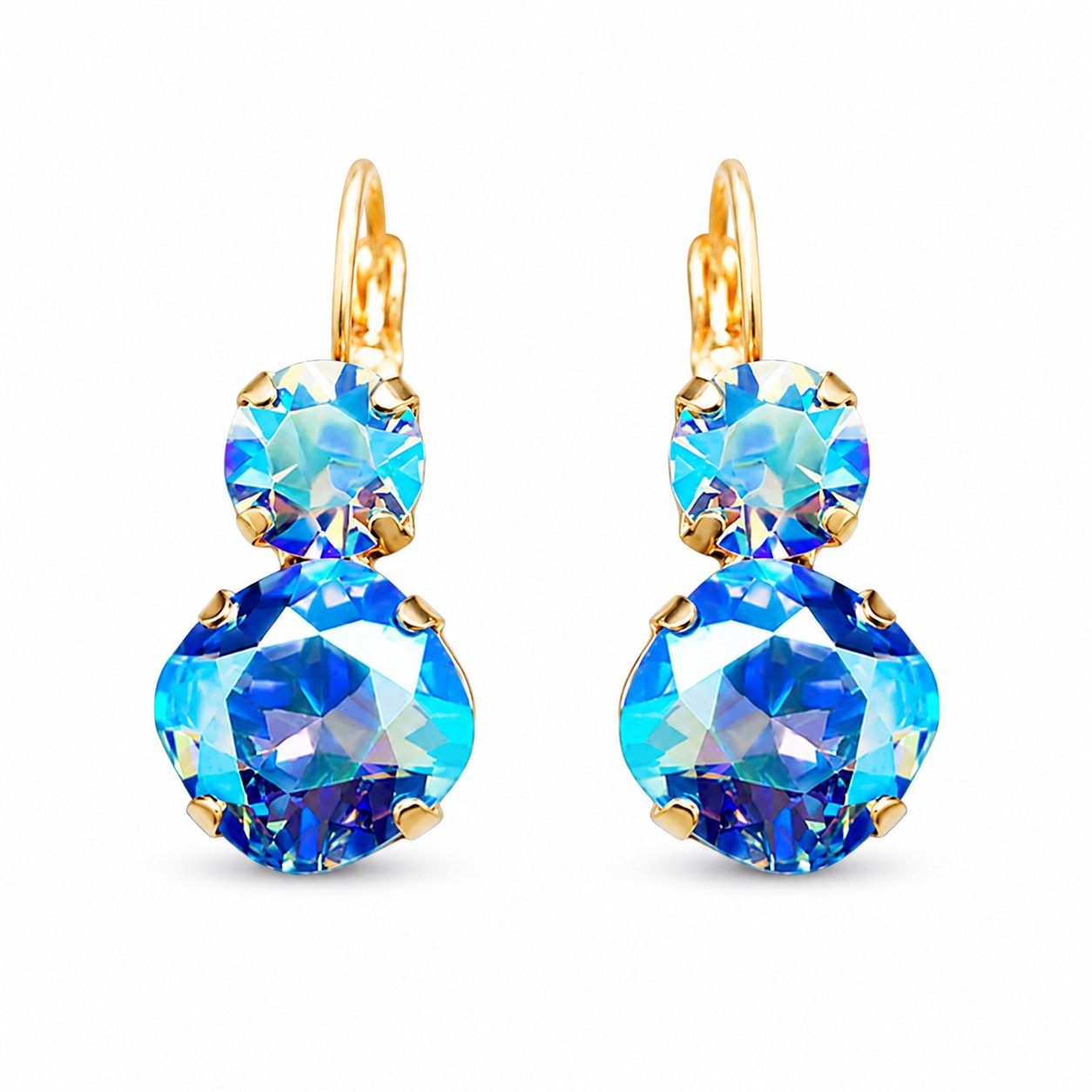Auskarai „Glare VI (Light Sapphire Shimmer)“ su Swarovski® kristalais