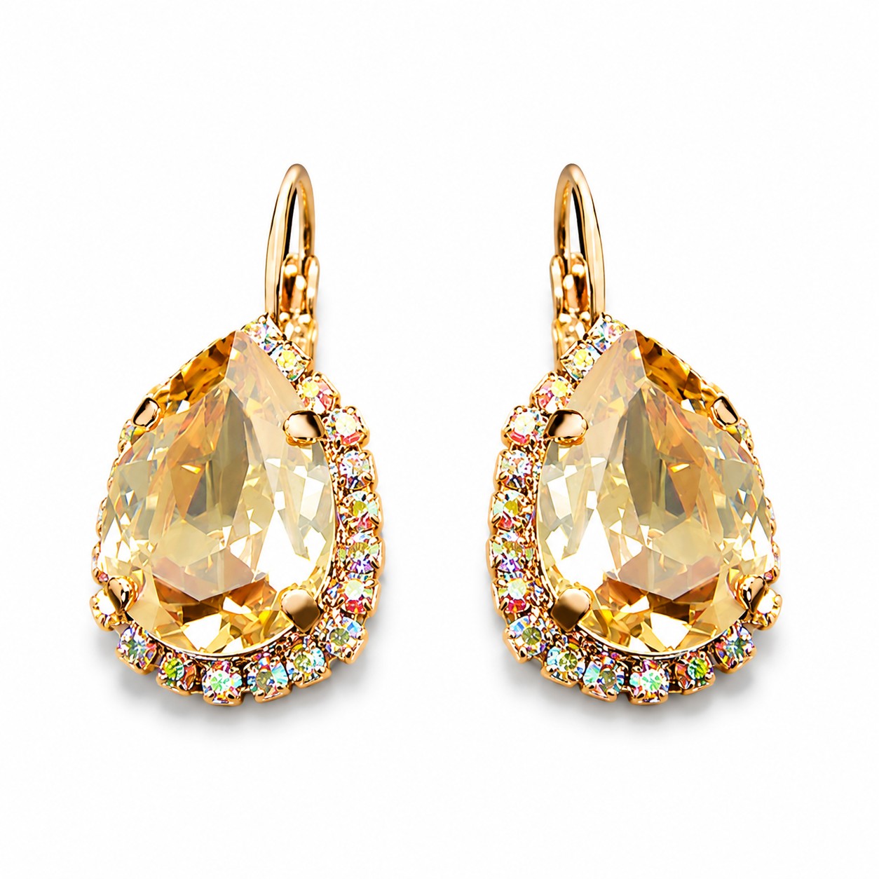 Auskarai „Celestial Drop III (Golden Shadow)“ su Swarovski® kristalais