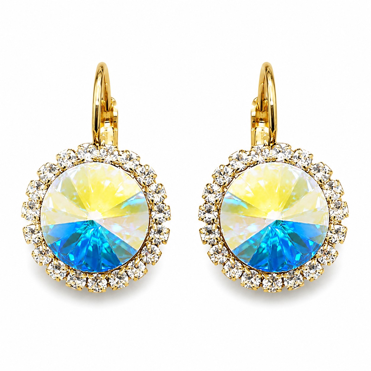 Auskarai „Clarice (Aurora Borealis)“ su Swarovski® kristalais