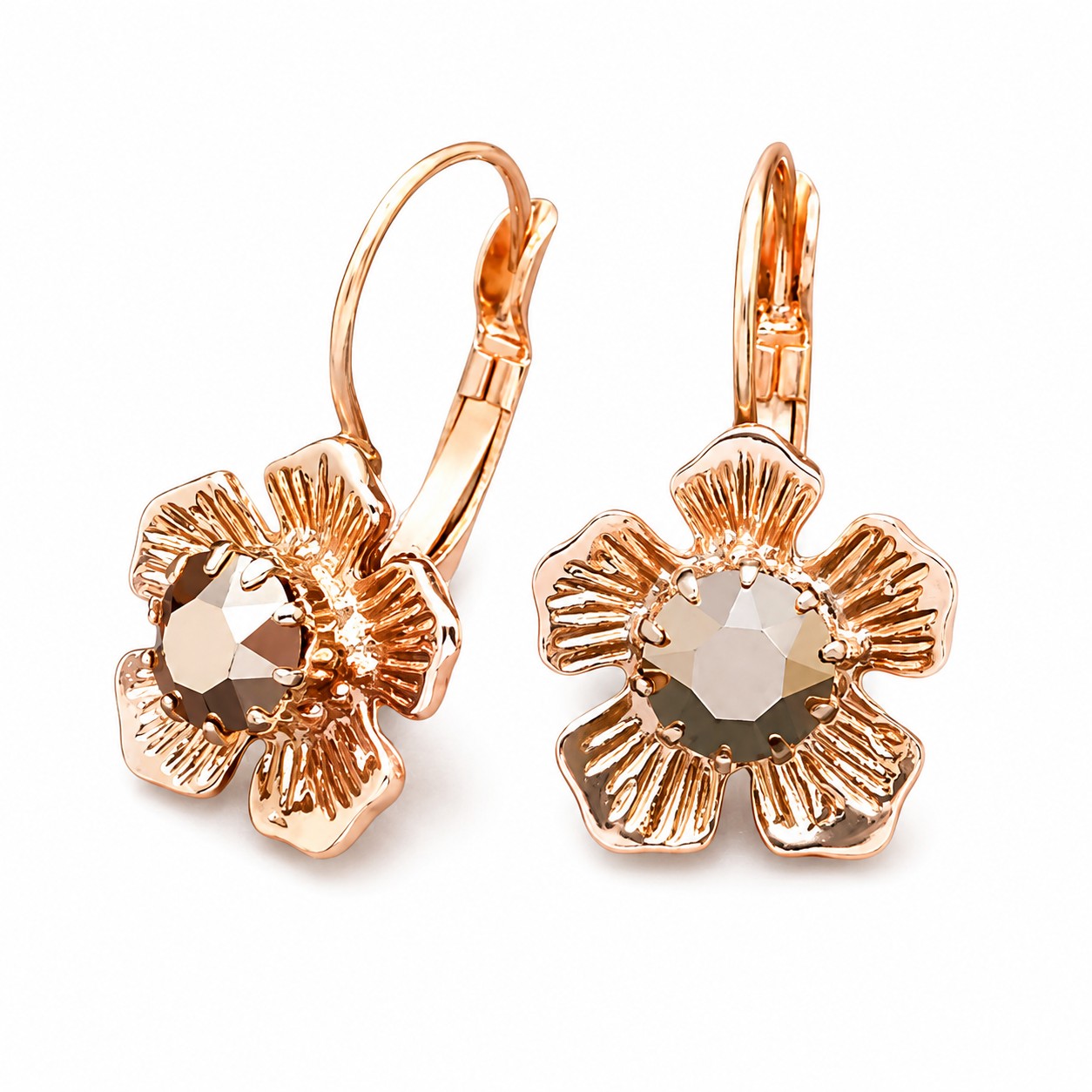 Auskarai „Colorful Splendor (Rose Gold)“ su Swarovski® kristalais