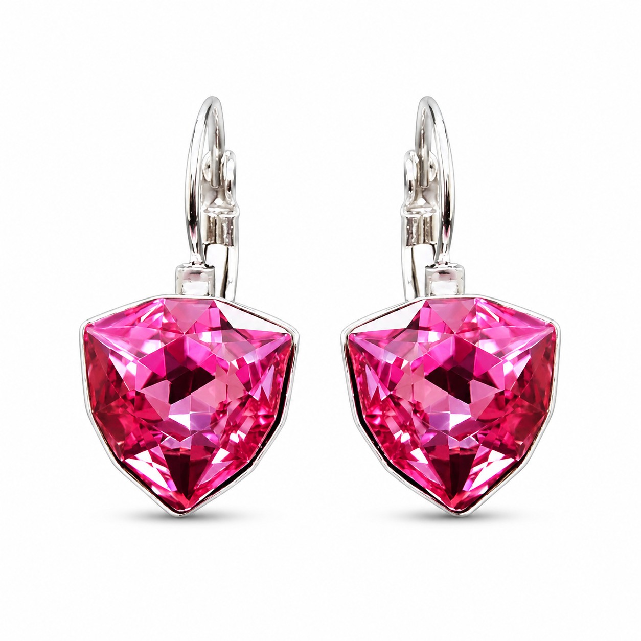 Auskarai „Bermuda Triangle (Rose)“ su Swarovski® kristalais