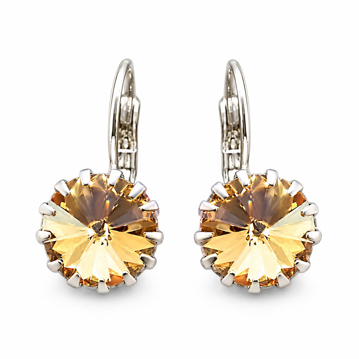 Auskarai „Vintage VI (Golden Shadow)“ su Swarovski® kristalais