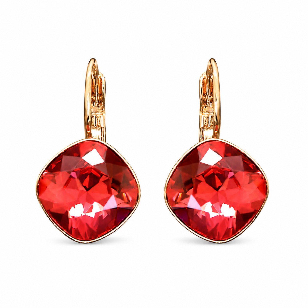 Auskarai „Glare IV (Padparadscha)“ su Swarovski® kristalais