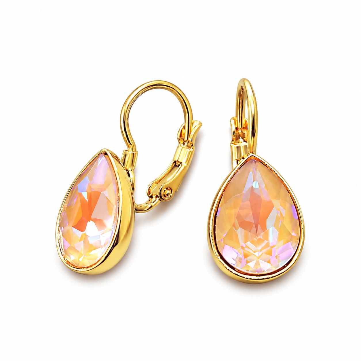 Auskarai „Crystal Drop (Cappuccino DeLite)“ su Swarovski® kristalais