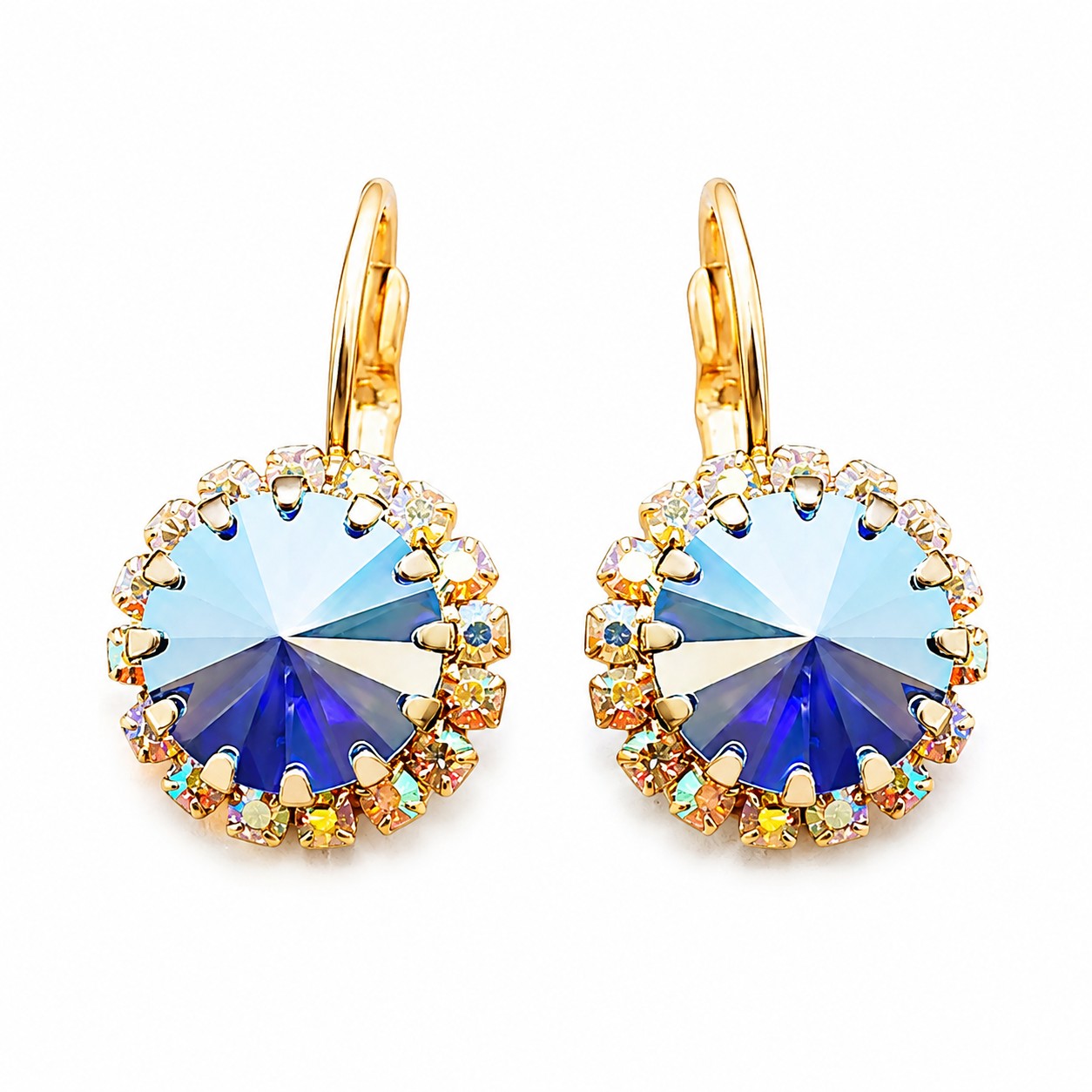 Auskarai „Clarice IX (Sapphire Shimmer)“ su Swarovski® kristalais