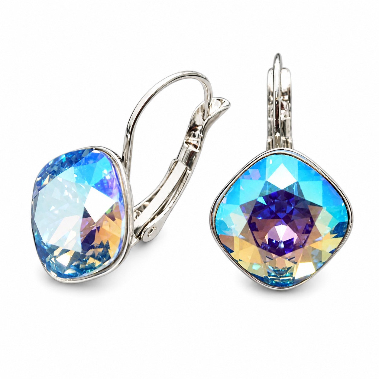 Auskarai „Glare IV R (Light Sapphire Shimmer)“ su Swarovski® kristalais