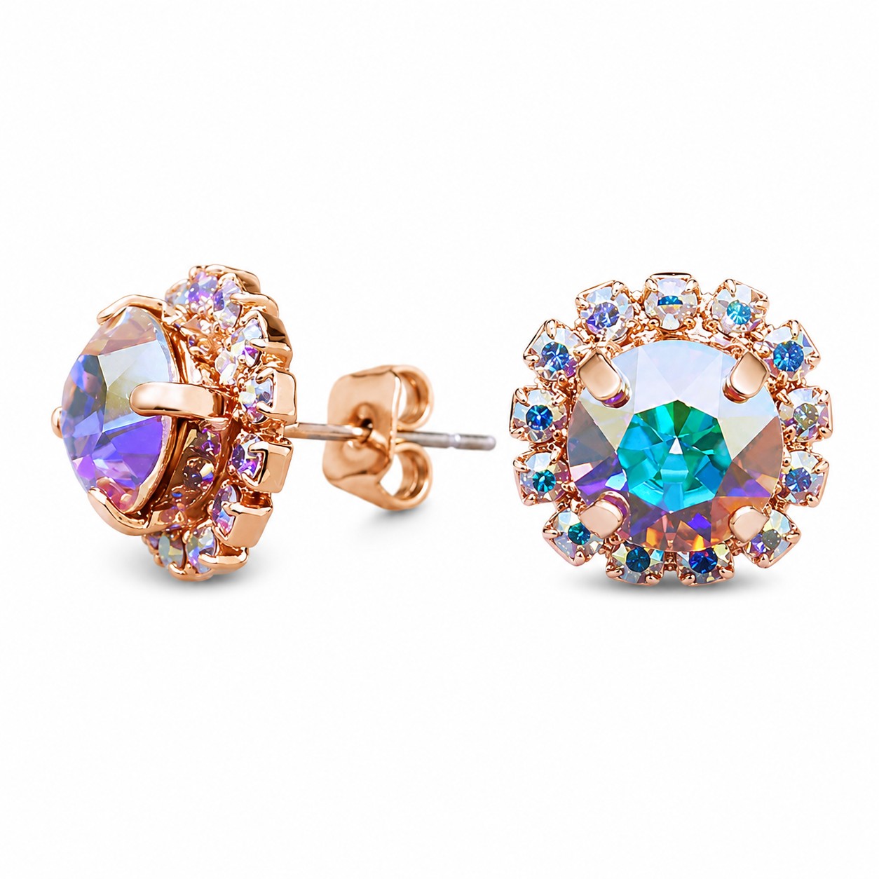 Auskarai „Glory III (Aurora Borealis)“ su Swarovski® kristalais