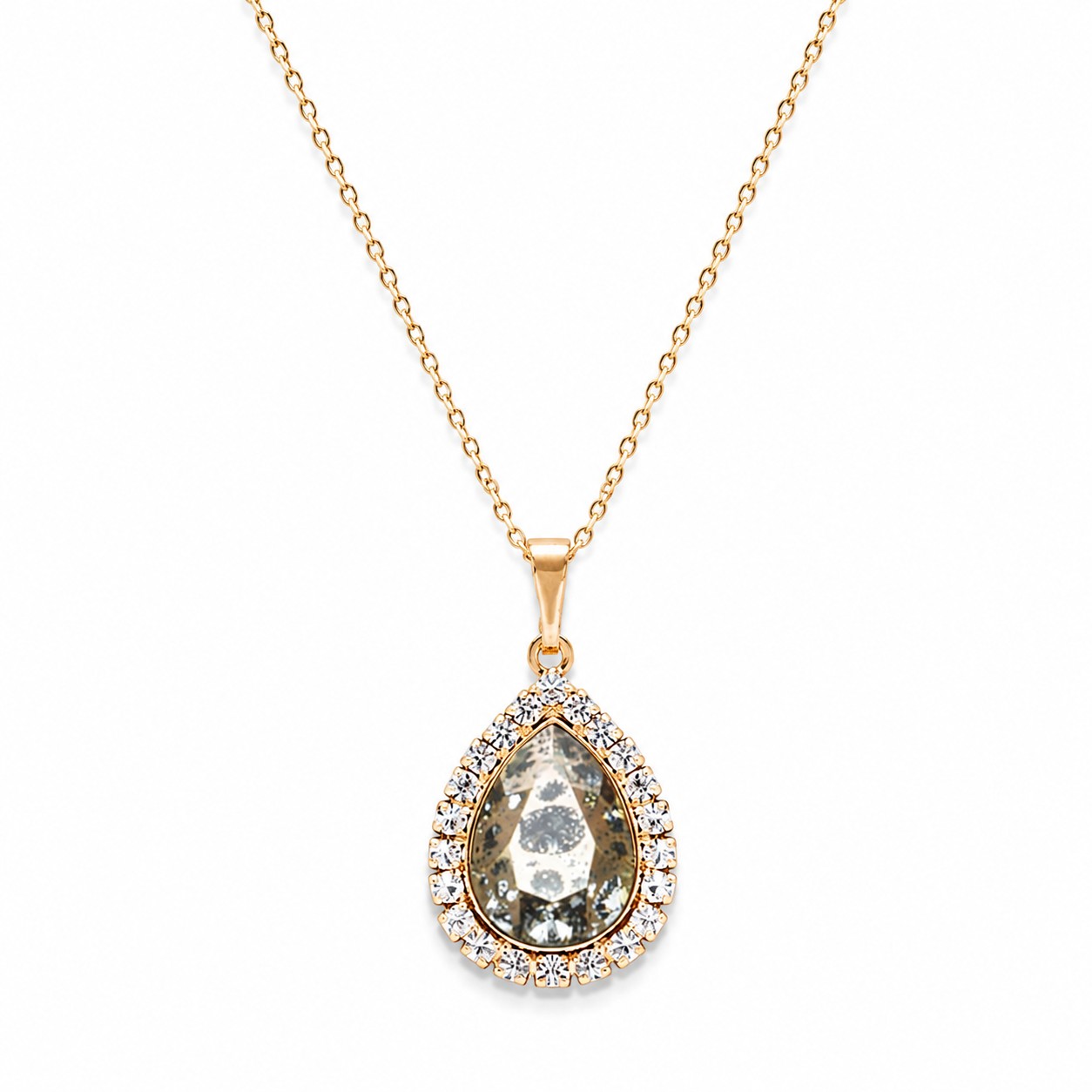 Pakabukas „Celestial Drop (Rose Patina)“ su Swarovski® kristalais