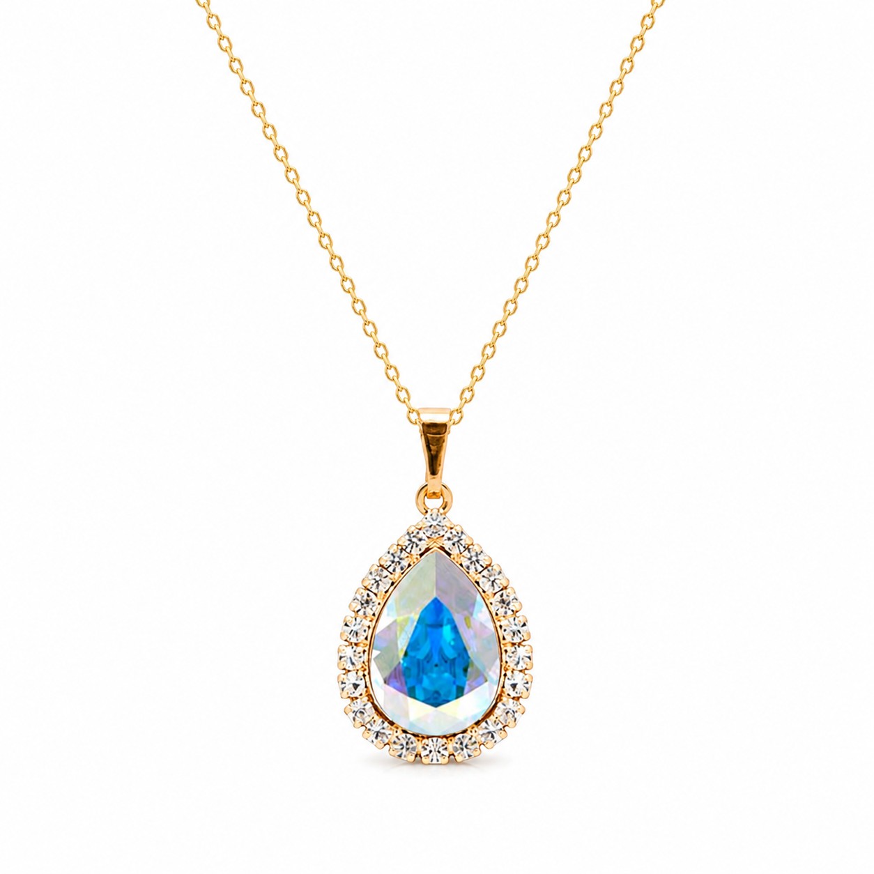Pakabukas „Celestial Drop (Aurora Borealis)“ su Swarovski® kristalais