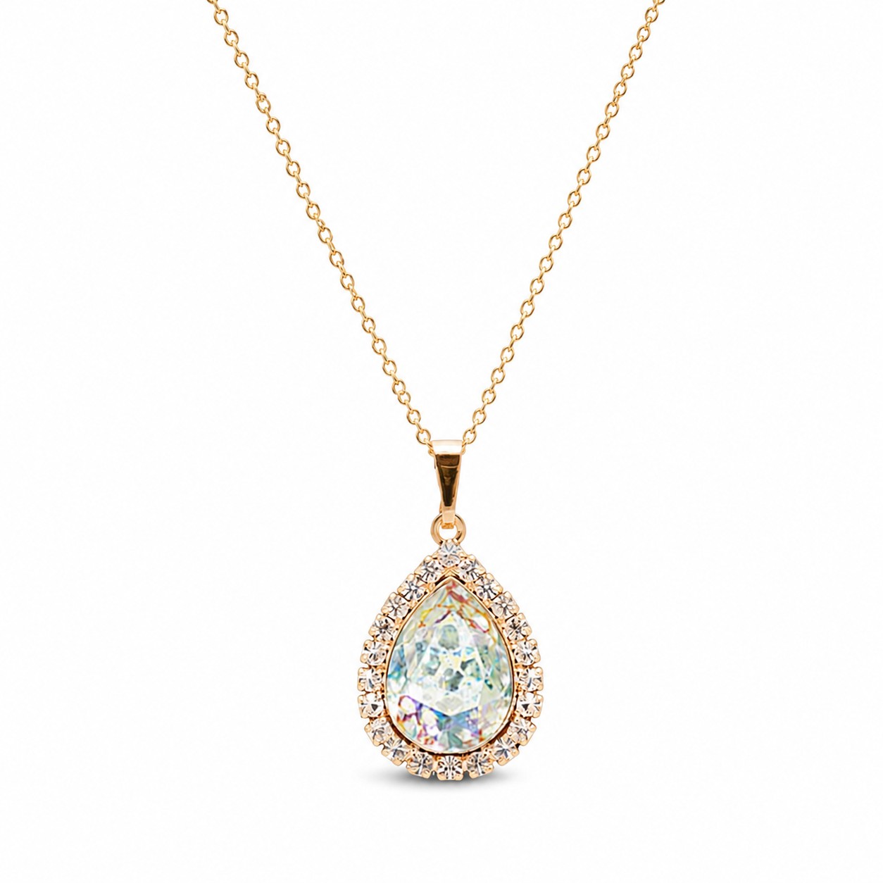 Pakabukas „Celestial Drop (White Patina)“ su Swarovski® kristalais