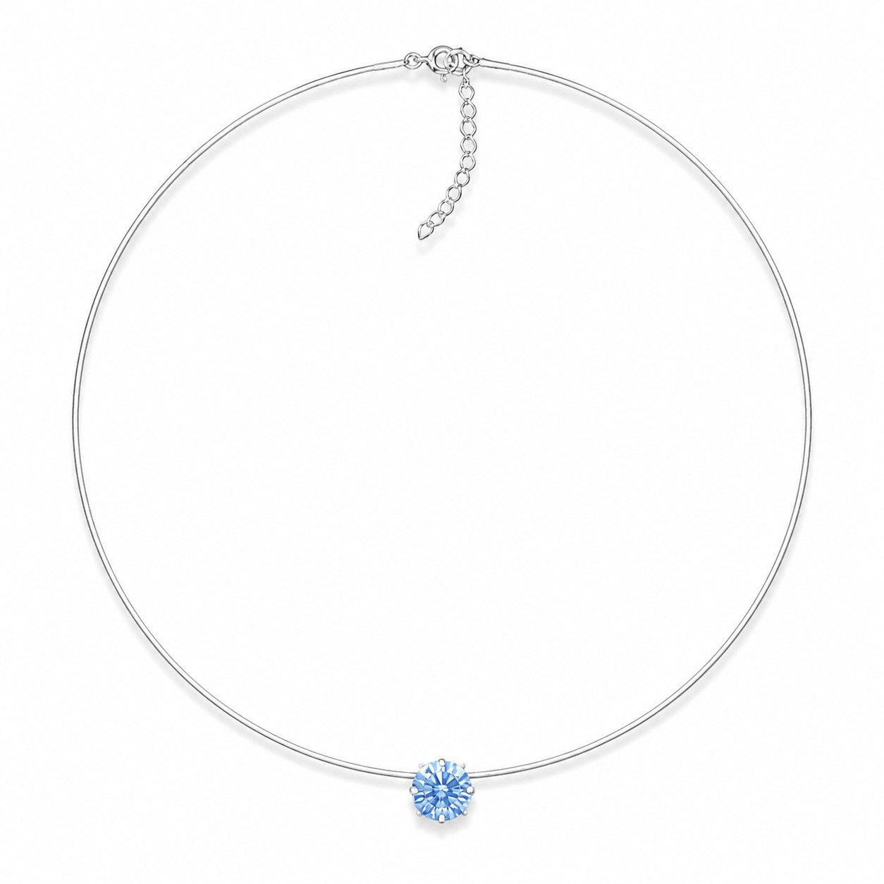 Nematomas sidabrinis pakabukas „Invisible (Arctic Blue)“ su Swarovski® kristalu