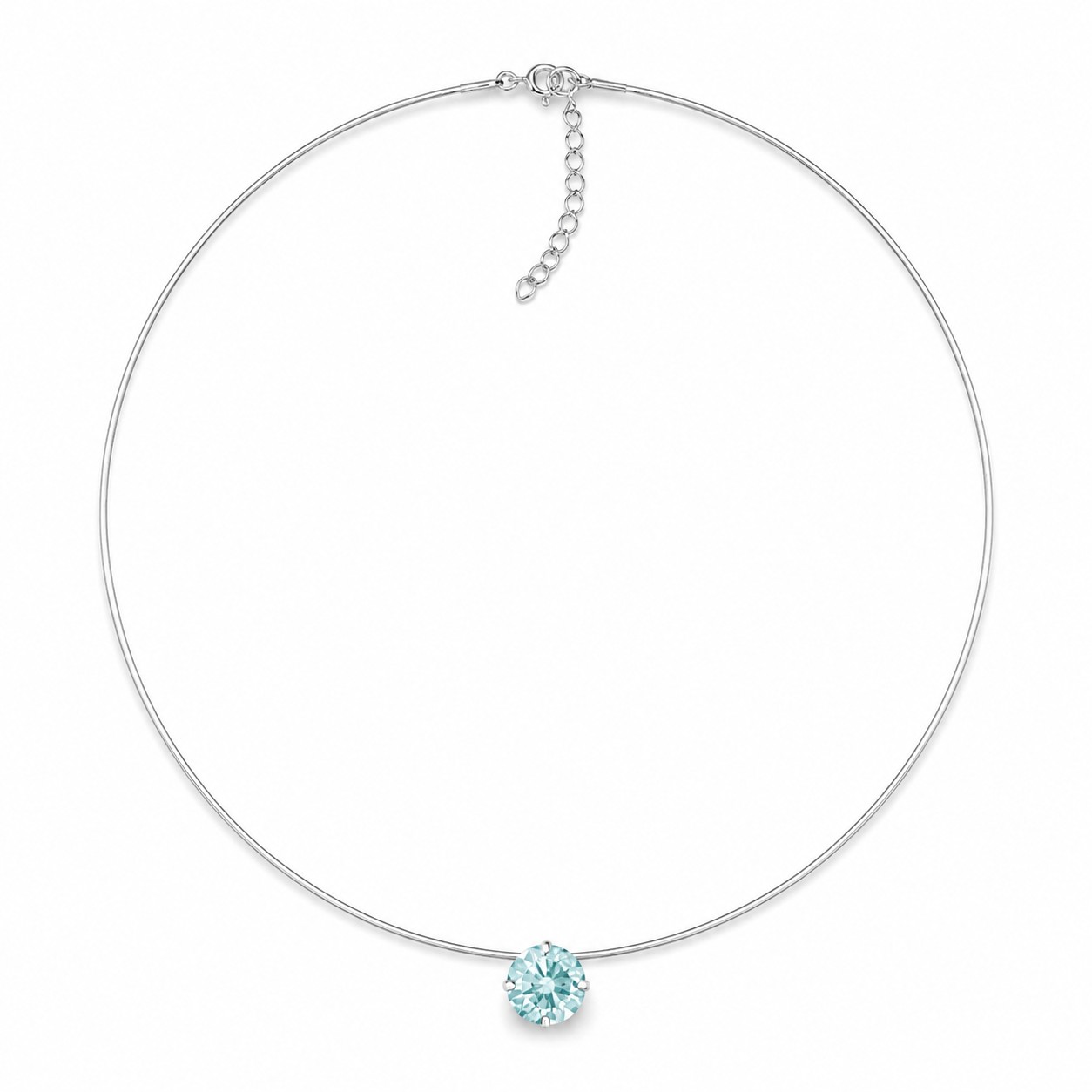 Nematomas sidabrinis pakabukas „Invisible (Frosty Mint)“ su Swarovski® kristalu
