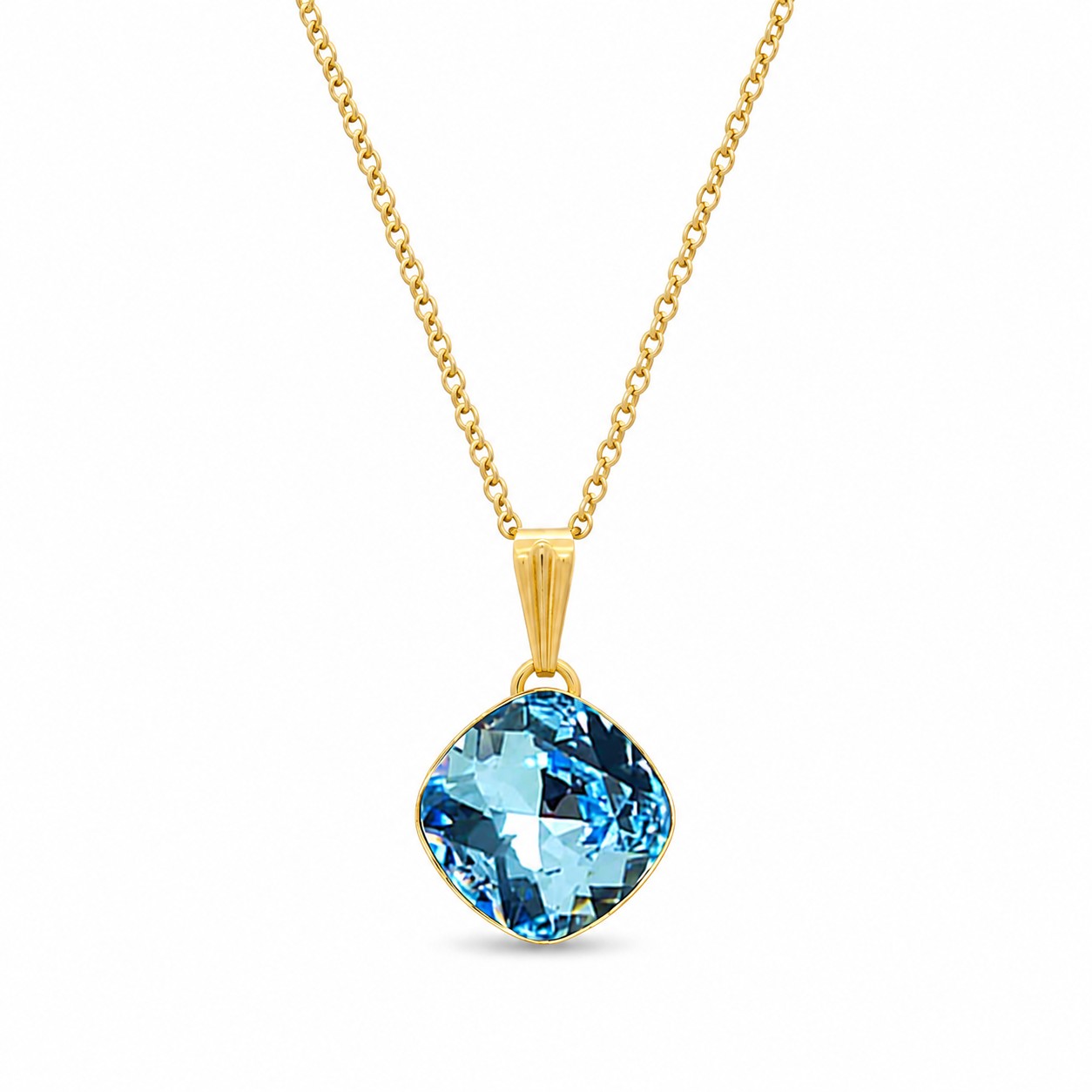 Pakabukas „Glare IV (Aquamarine Blue)“ su Swarovski® kristalais