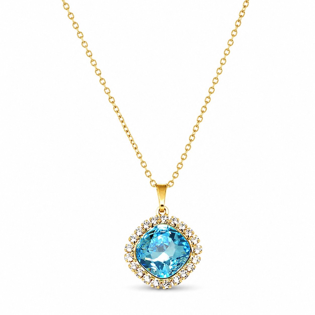Pakabukas „Glare III (Aqua)“ su Swarovski® kristalais