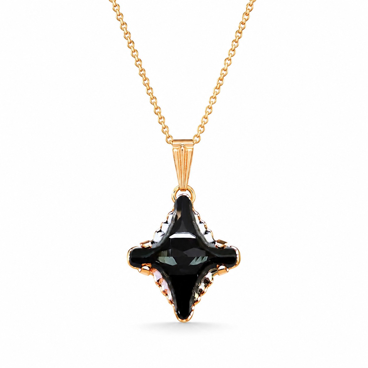 Pakabukas „Crystal Rhombus II (Graphite Lite Chrome)“ su Swarovski® kristalais