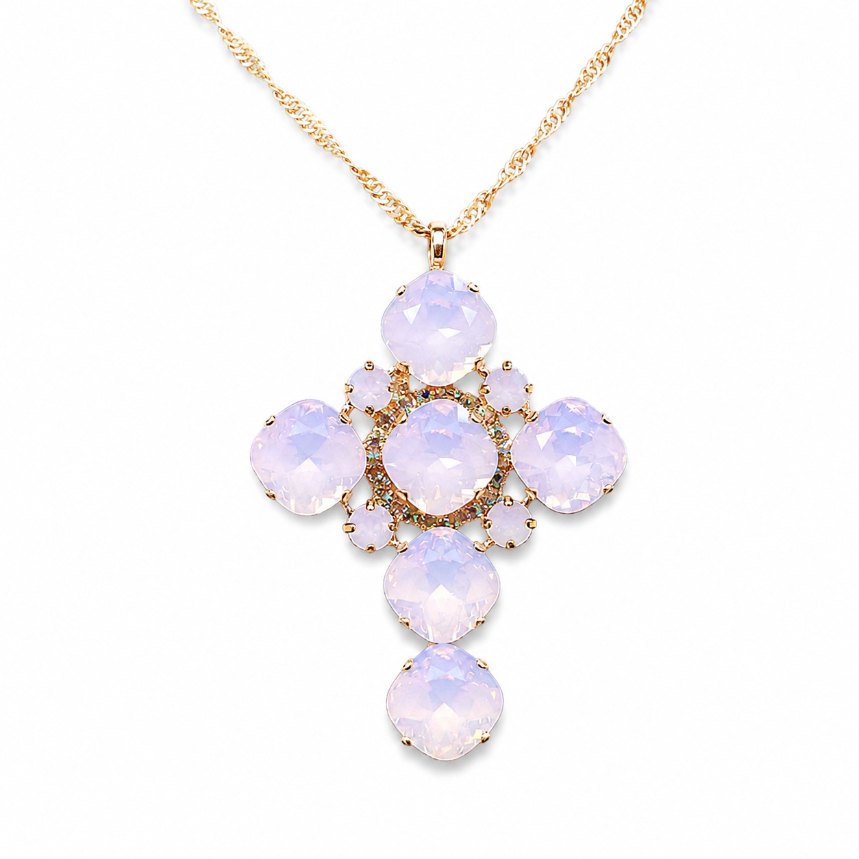 Pakabukas „Glamour (Rose Water Opal)“ su Swarovski® kristalais