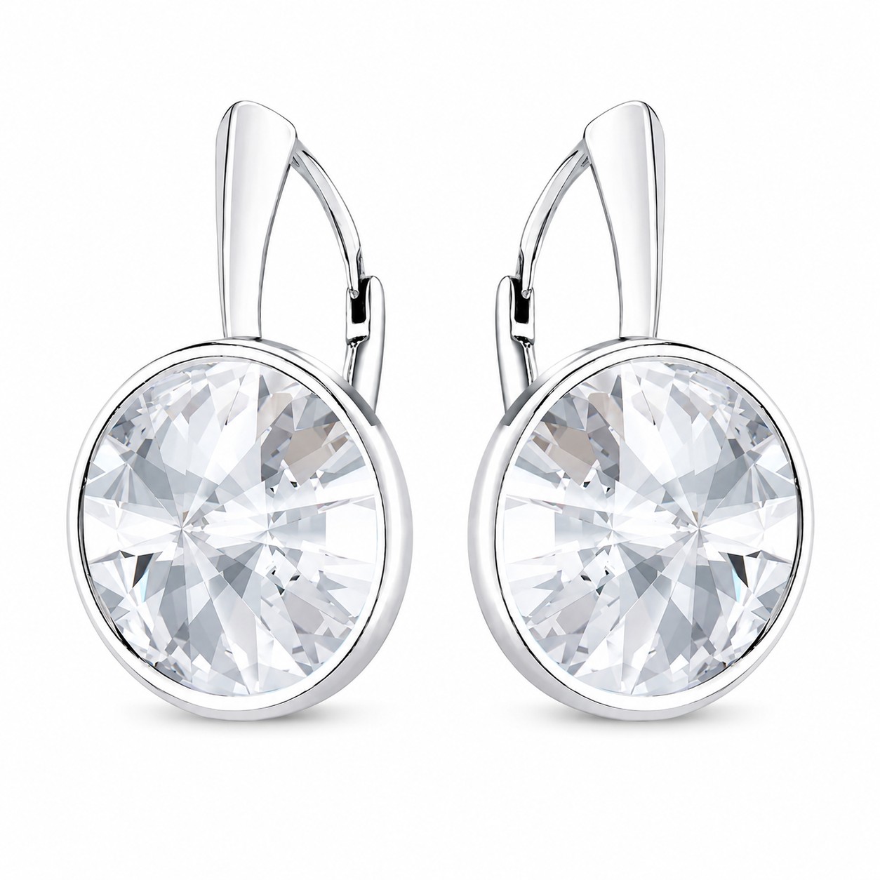 Sidabriniai auskarai moterims DiamondSky „Clarice„ su Swarovski kristalais