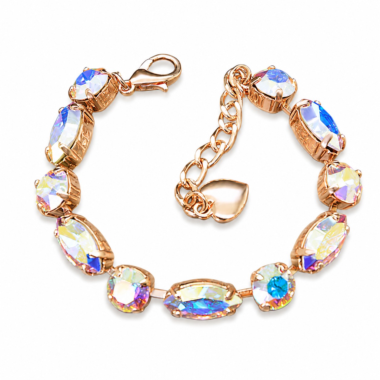 Apyrankė moterims DiamondSky „Chic II (Aurora Borealis)“ su Swarovski kristalais