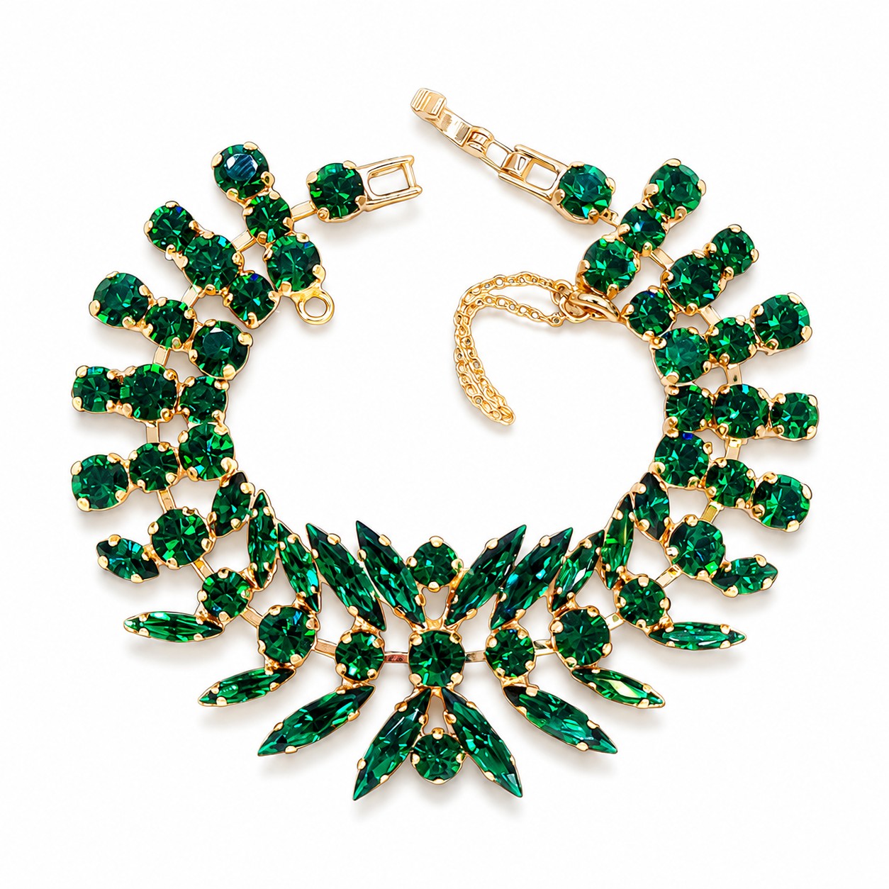 Apyrankė moterims DiamondSky „Krištolinis gundymas (Emerald)“ su Preciosa® kristalais