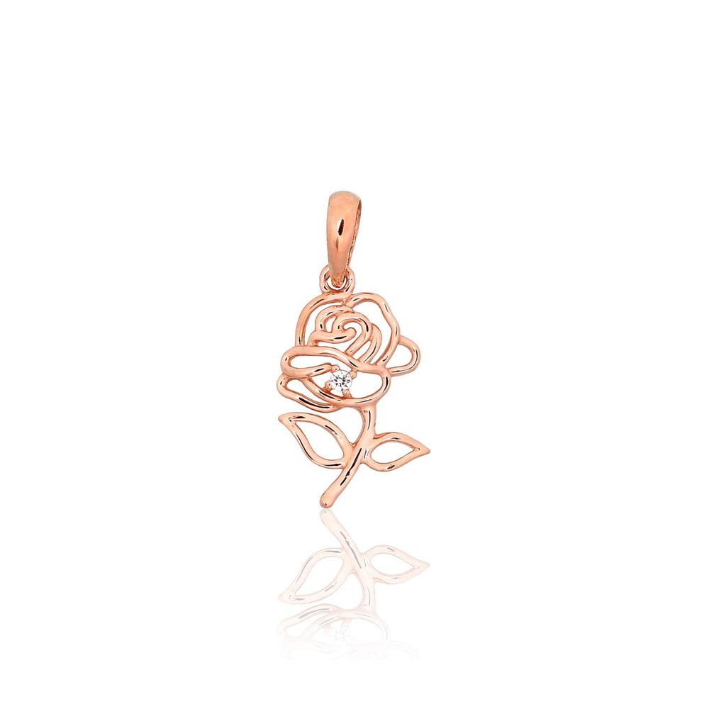 Auksinis pakabukas su cirkoniais „Golden Rose“