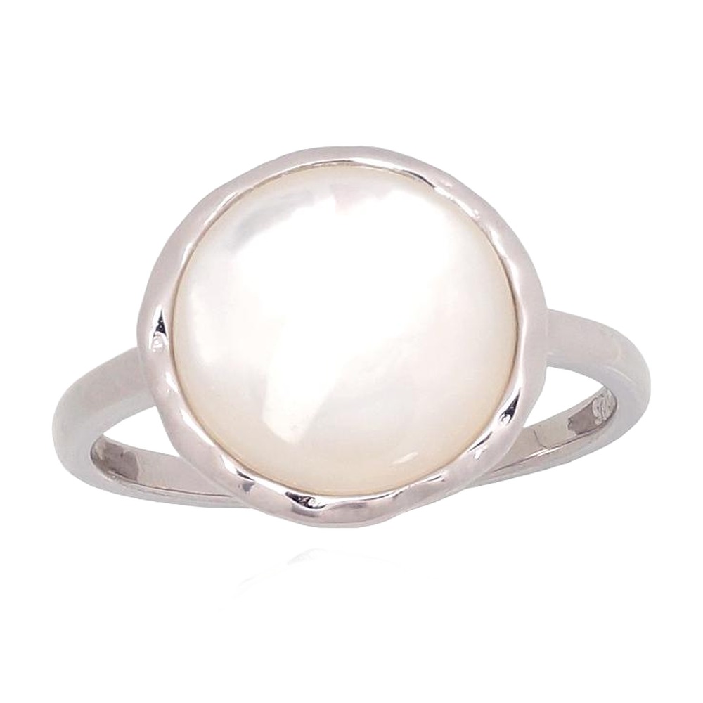 Sidabrinis žiedas su perlamutru „Pearl Moon“