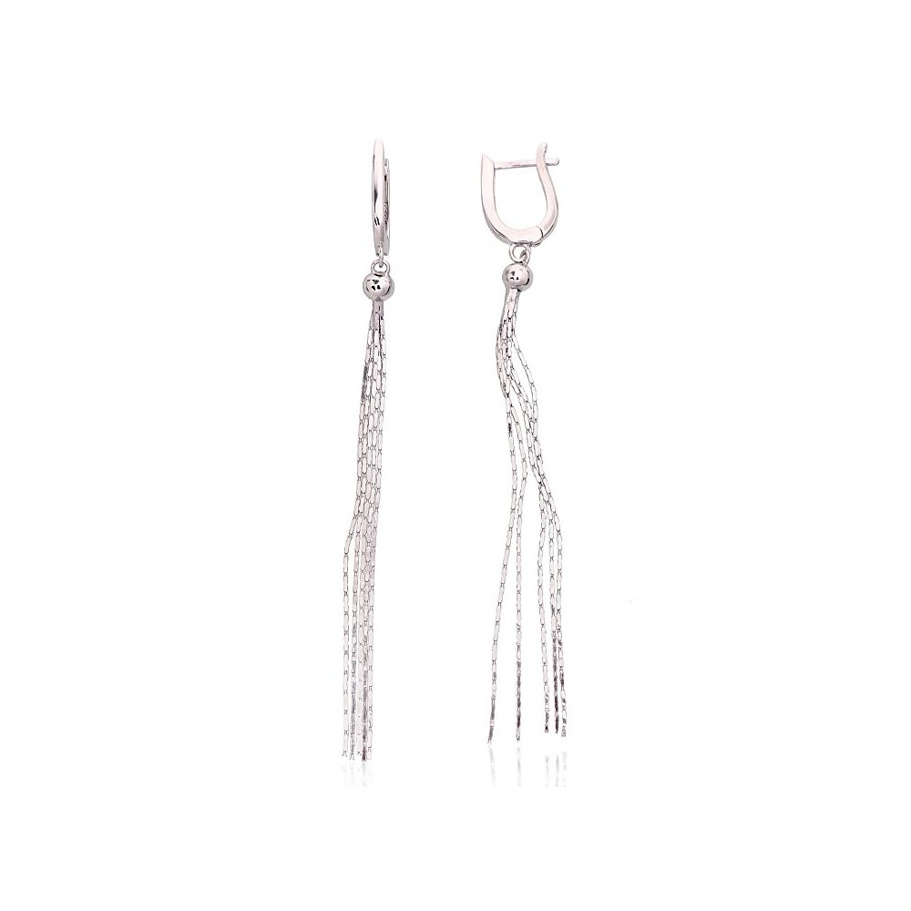 Sidabriniai auskarai „Silver Fringe“