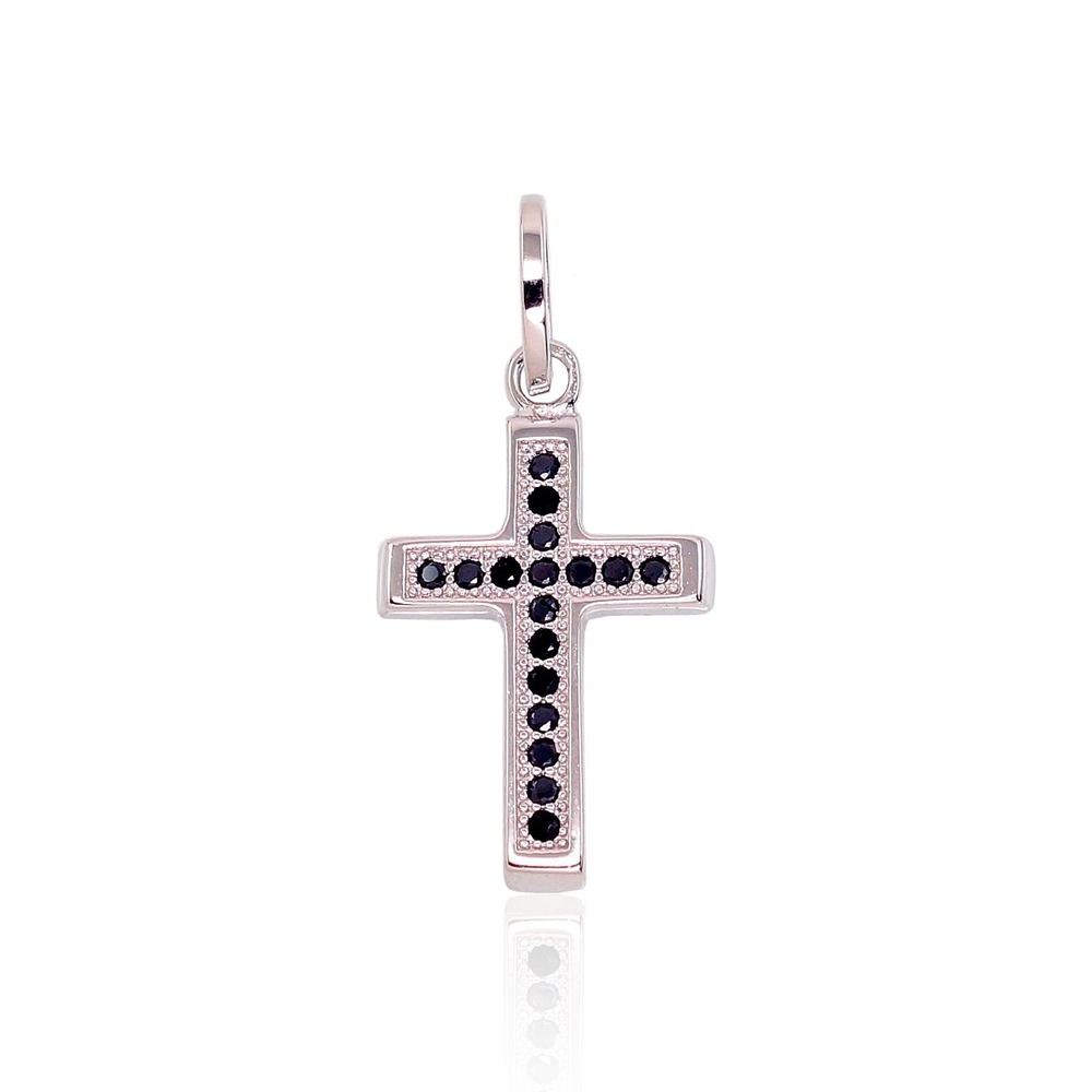 Sidabrinis kryželis su cirkoniais „Sacred Cross III“
