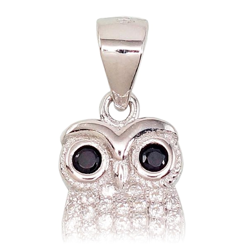 Sidabrinis pakabukas su cirkoniais „Owl VI“