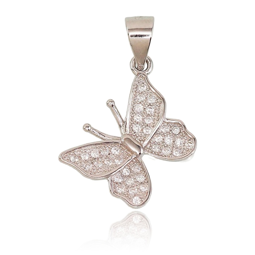 Sidabrinis pakabukas su cirkoniais „Butterfly IV“