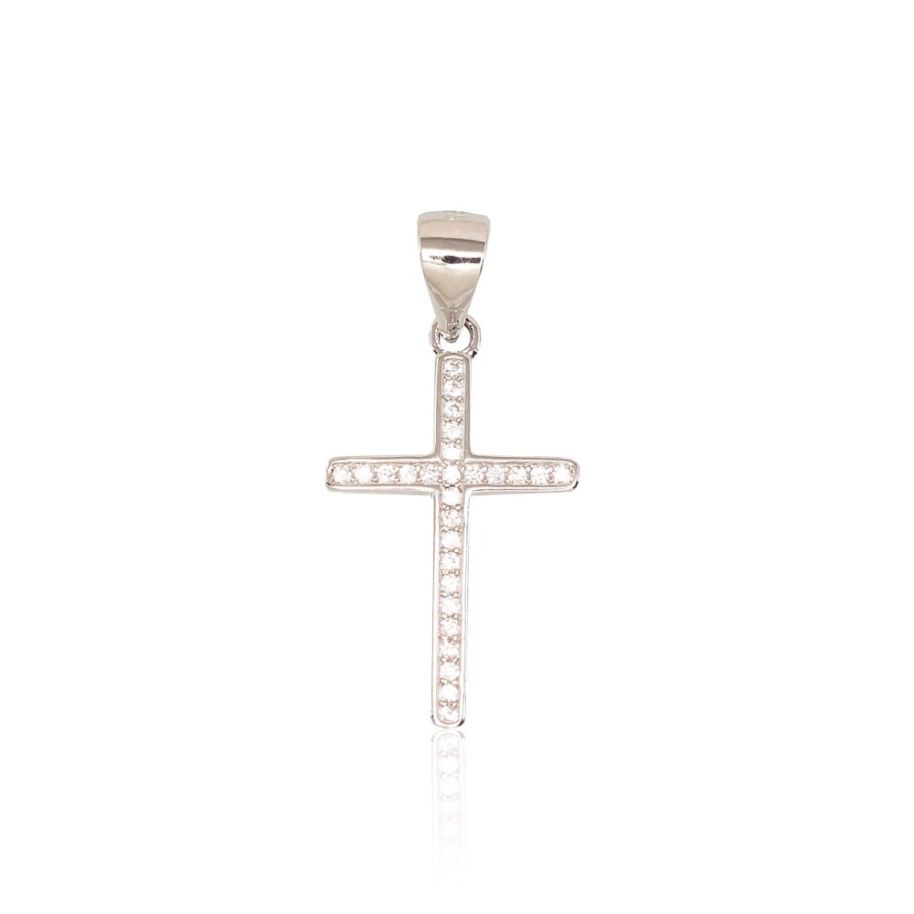 Sidabrinis kryželis su cirkoniais „Sacred Cross V“