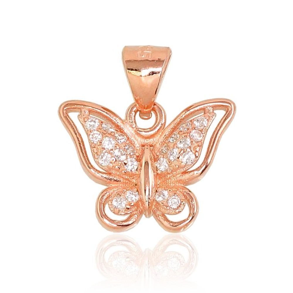 Sidabrinis pakabukas su cirkoniais „Butterfly III“