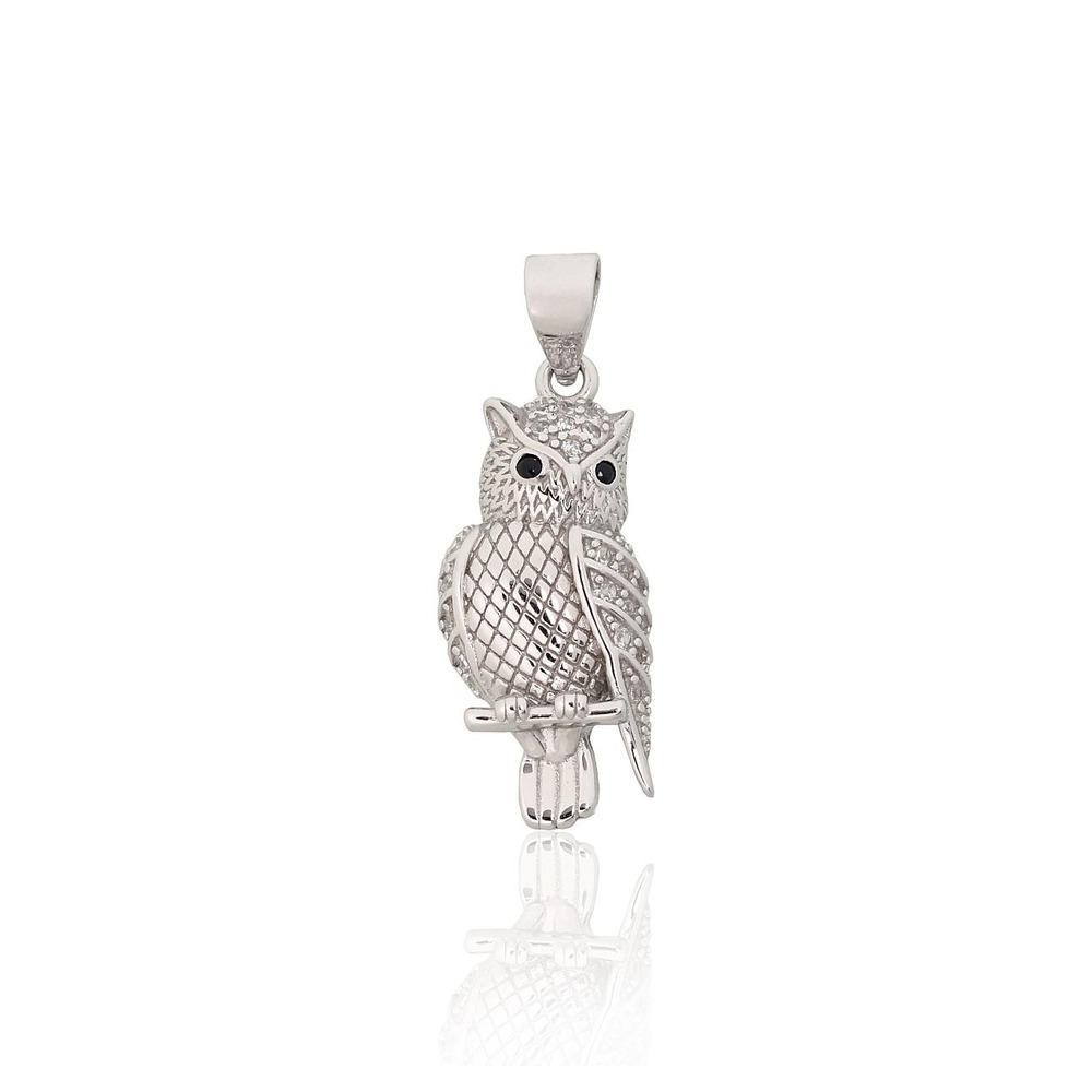 Sidabrinis pakabukas su cirkoniais „Owl III“
