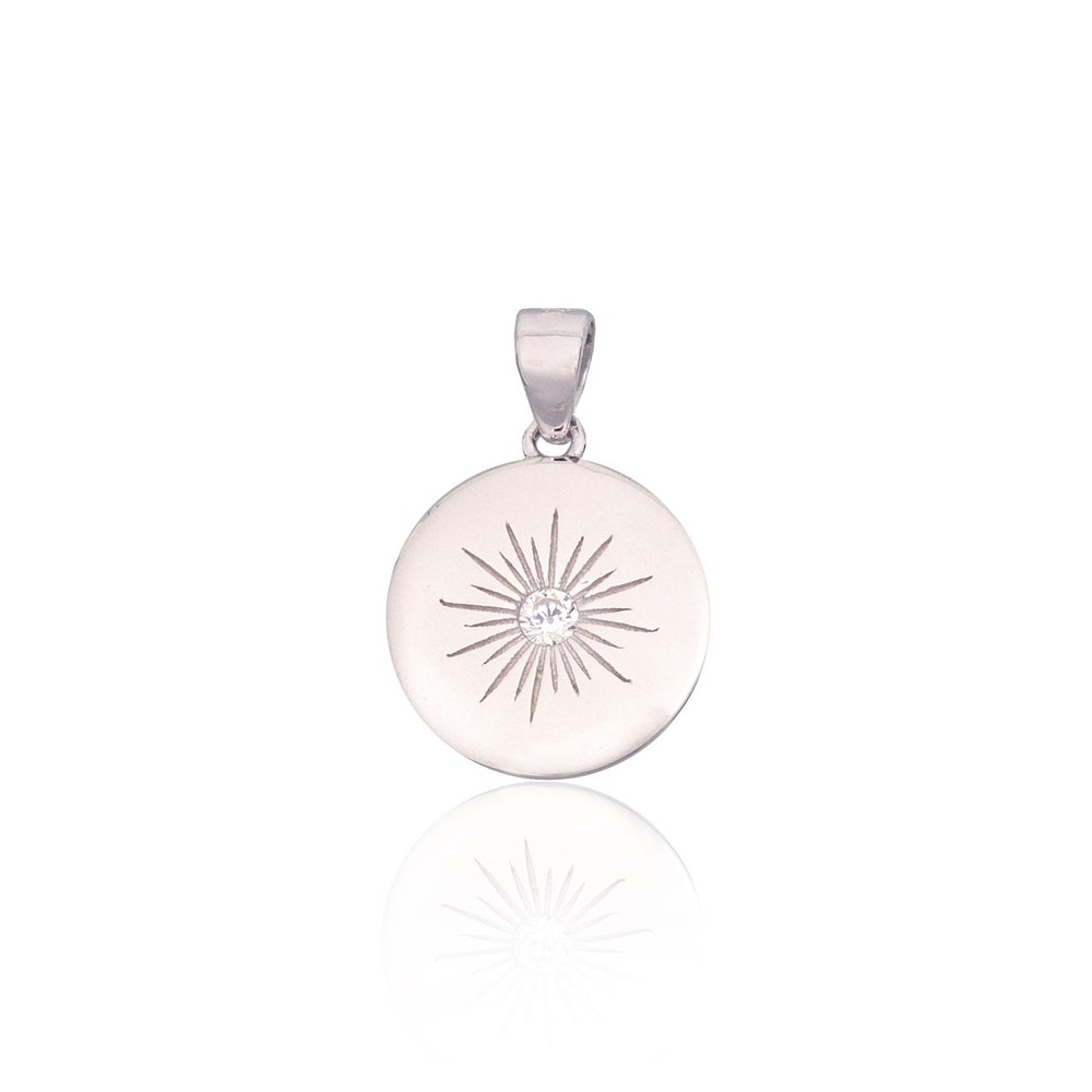 Sidabrinis pakabukas su cirkoniais „Starburst“