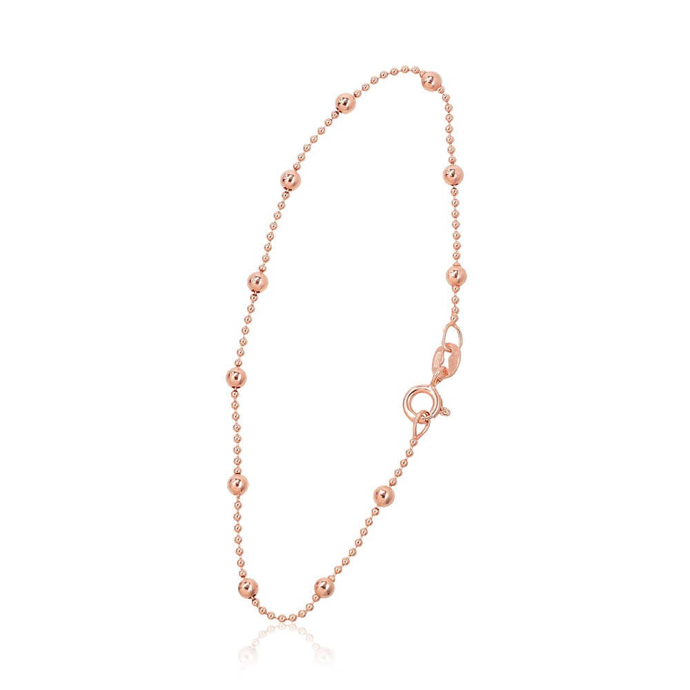 Itališka sidabrinė grandinėlės apyrankė „Beads IV“