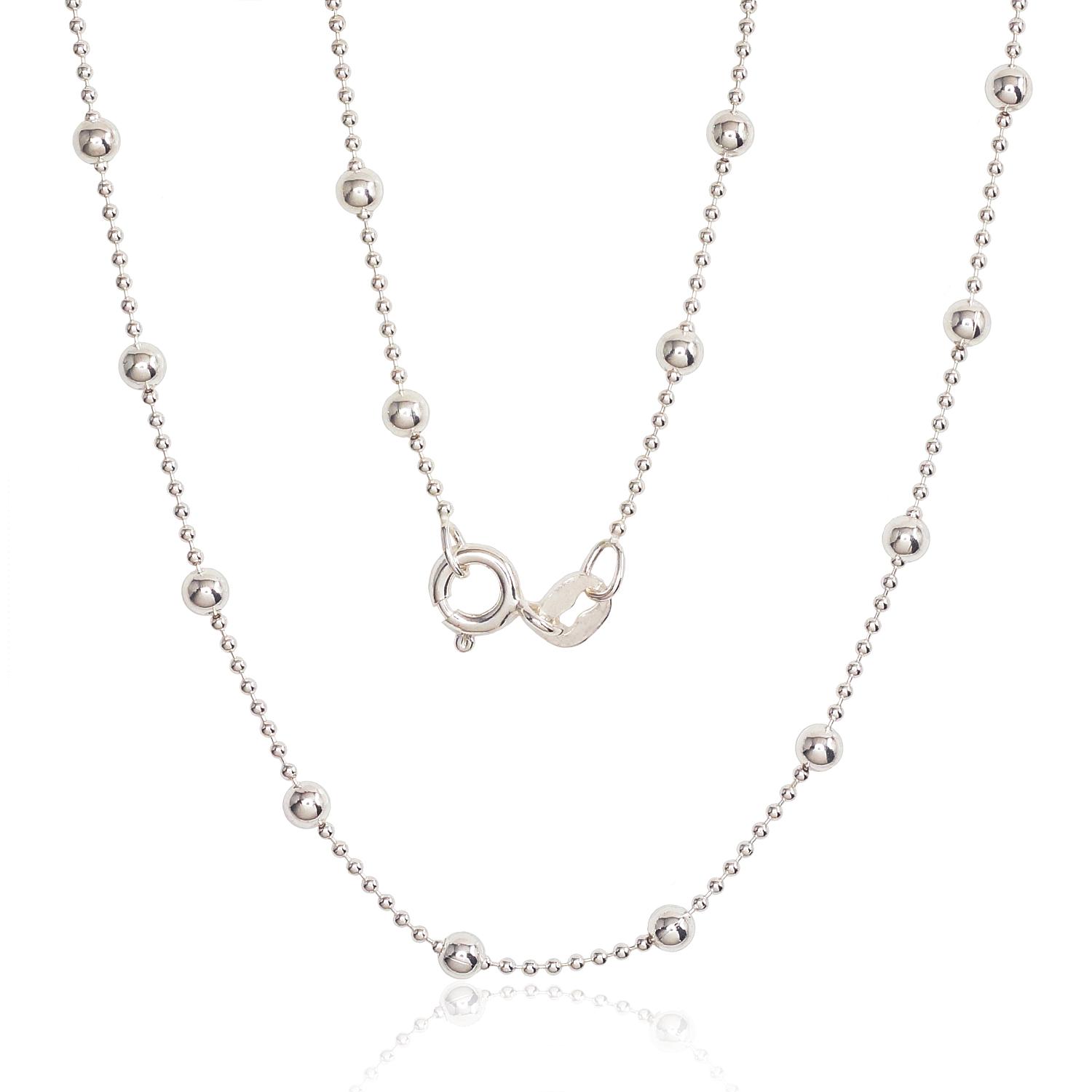 Itališka sidabrinė grandinėlė „Beads“