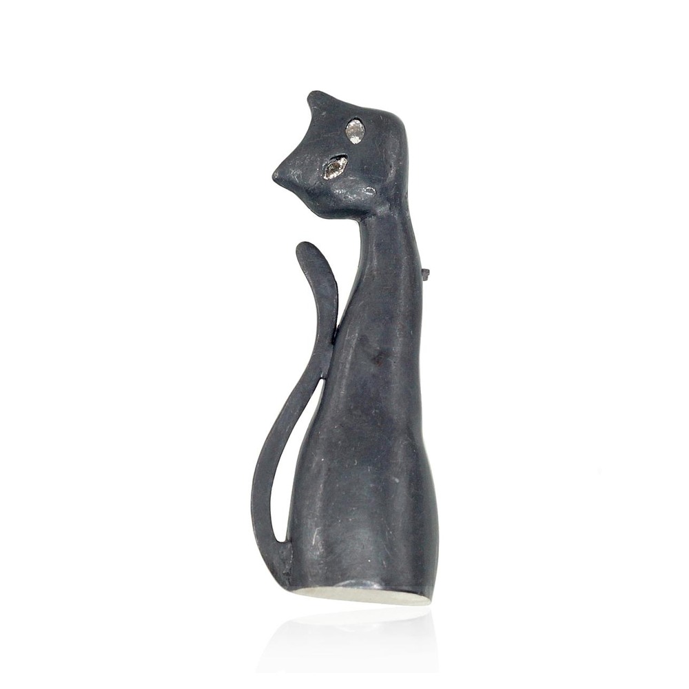 Sidabrinė sagė „Midnight Cat“