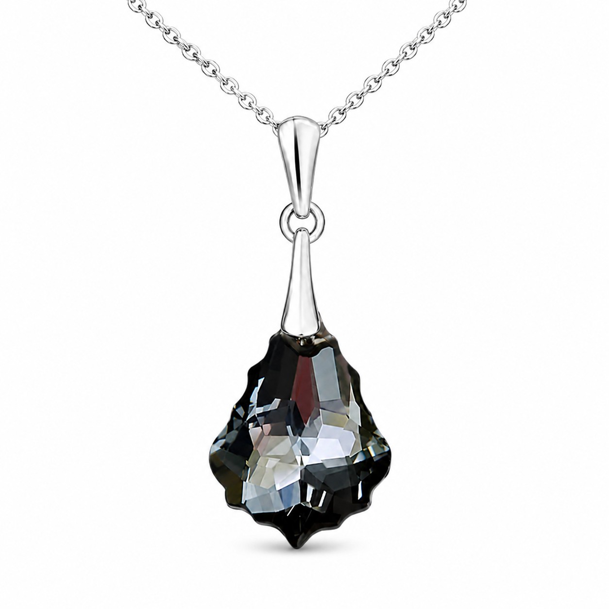 Sidabrinis pakabukas „Baroque IV (Silver Night)“ su Swarovski® kristalais